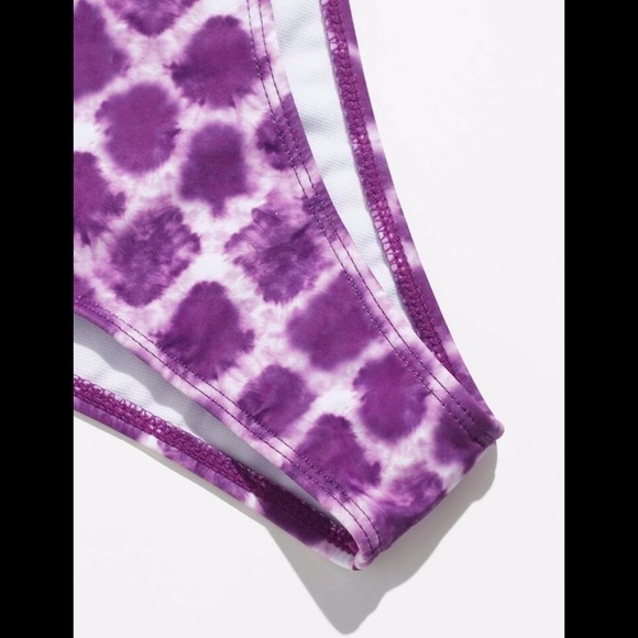 Purple, Tie-Dye Spots, Bikini Set - Picture 4 of 6